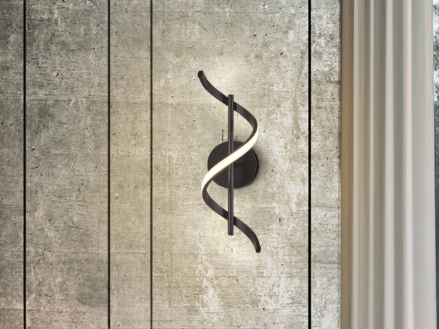Boa Integrated LED Wall Lamp Black 3000K - image 1
