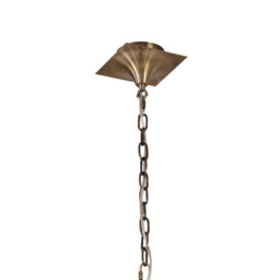 Akira Pendant 2 Tier 12 Light E14, Antique Brass With Cream Shades - thumbnail 3