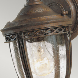 English Bridle 1 Light Outdoor Small Wall Lantern Light British Bronze IP44, E27 - thumbnail 3