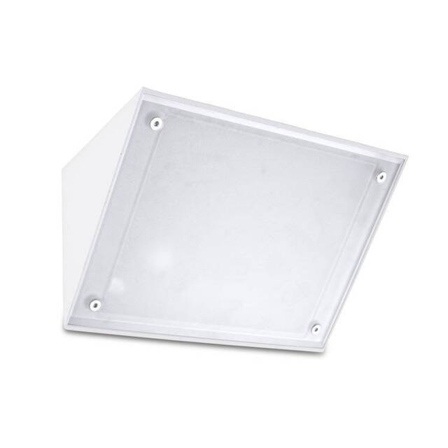 Curie Glass 1 Light Outdoor Wall Light White IP65, E27 - Special Offer - image 1