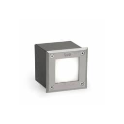 LED Square Recessed Outdoor Ground Light Matt Nickel IP67