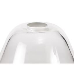 Dresden Flush Ceiling Lamp E27 With Smooth Bell 30cm Glass Shade Polished Nickel, Clear - thumbnail 5