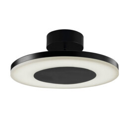Discobolo LED Ceiling, 1800lm, Matt Black / Frosted Acrylic, 3yrs Warranty - thumbnail 1