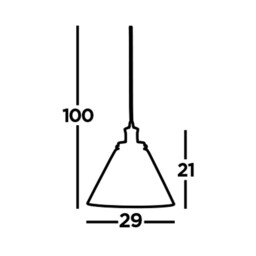 Pyramid 1 Light Pendant Satin Silver, Glass Shade, E27 - thumbnail 3