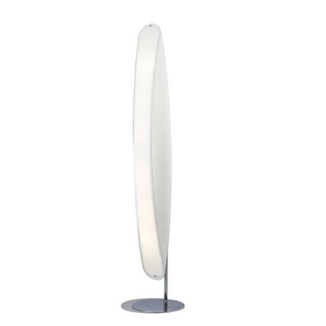 Pasion Floor Lamp 6 Light E27, Gloss White/White Acrylic/Polished Chrome, CFL Lamps INCLUDED (COLLECTION ONLY) - image 1