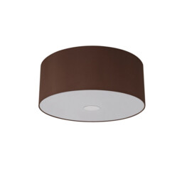 Baymont Polished Chrome 3 Light E27 Flush Ceiling With 50cm x 20cm Dual Faux Silk Shade Cocoa/Grecian Bronze - thumbnail 5