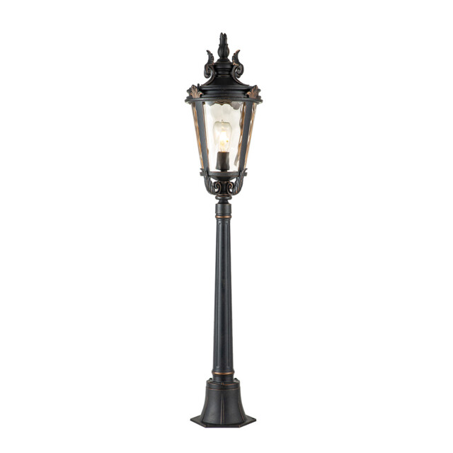 Baltimore 1 Light Medium Outdoor Post Lantern Weathered Bronze IP44, E27 - image 1