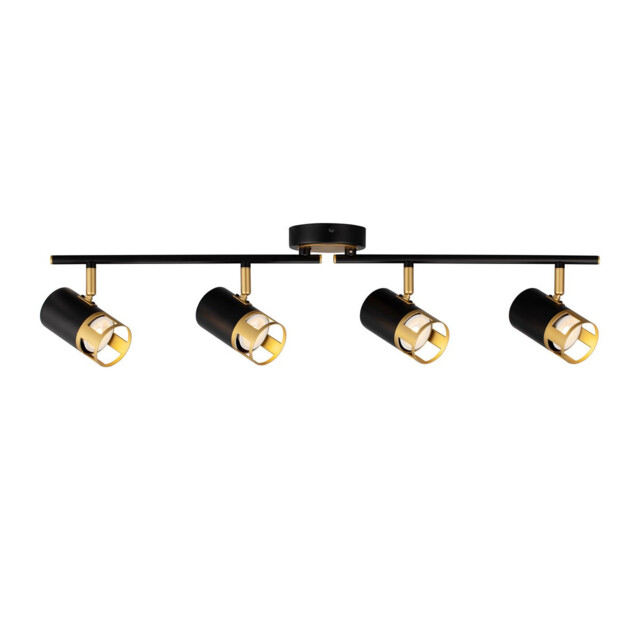 Phelps 4 Light Linear Bar SpotFitting GU10, Black, Painted Gold - image 1