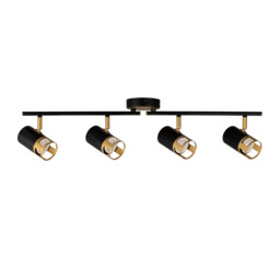 Phelps 4 Light Linear Bar SpotFitting GU10, Black, Painted Gold - thumbnail 5