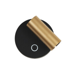 Zambelis Round Reading Wall Light Sandy Black-Gold LED 3000K Dimmable - thumbnail 1