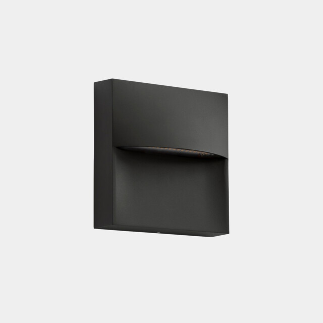 Sam Outdoor Flush Wall Lamp 14cm Black, Semitransparent LED 3.5W CCT 2700-3200-4000K IP66 On-Off - image 1