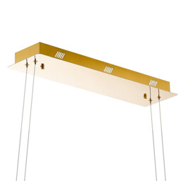 Bano Linear 3 Light Dimmable Pendant 46W LED, 4000K, 3700lm, French Gold / Crystal Chain, 3yrs Warranty - thumbnail 3
