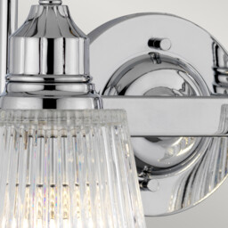 Addison 2 Light Wall Light Polished Chrome IP44 - thumbnail 3