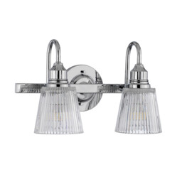 Addison 2 Light Wall Light Polished Chrome IP44 - thumbnail 2