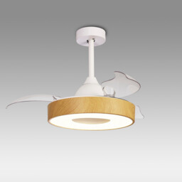 Coin Air 60W LED Dimmable Ceiling Light With Built-In 30W DC Reversible Fan, Remote & APP Control, Wood, 3300lm, 5yrs Warranty - thumbnail 2