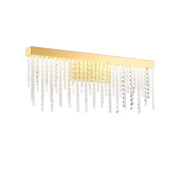 Bano Large Dimmable Wall Light 12W LED, 4000K, 1460lm, French Gold / Crystal Chain, 3yrs Warranty - thumbnail 1