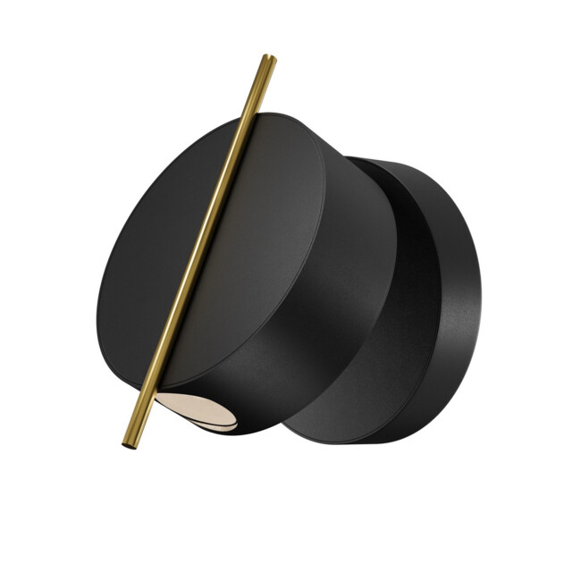 Nuance Modern Integrated LED Wall Lamp Black And Brass 3000K 200lm - image 1