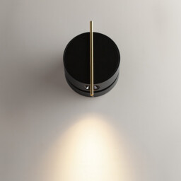 Nuance Modern Integrated LED Wall Lamp Black And Brass 3000K 200lm - thumbnail 5