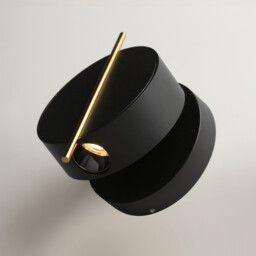 Nuance Modern Integrated LED Wall Lamp Black And Brass 3000K 200lm - thumbnail 2