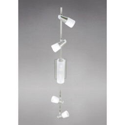 Anna On Linear Bar 6 Light G9 Satin Chrome/Opal & Frosted Glass - thumbnail 2