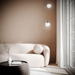 Roller Rise And Fall Pendant, 12W LED, 3000K, 1000lm, Chrome/Black, 3yrs Warranty - thumbnail 3