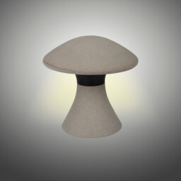 Taos Large Mushroom Bollard, 12W LED, 3000K, 905lm, IP65, Dark Grey Cement, 3yrs Warranty - thumbnail 2