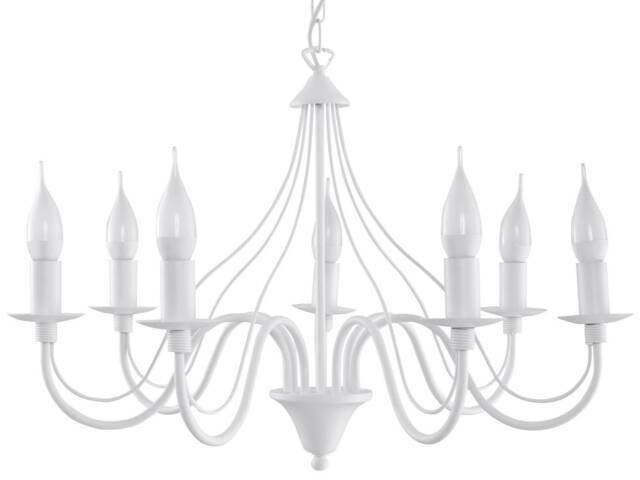 Minerwa 7 Light Multi Arm Chandelier White, E14 - image 1