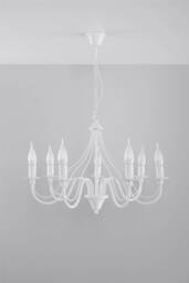Minerwa 7 Light Multi Arm Chandelier White, E14 - thumbnail 2