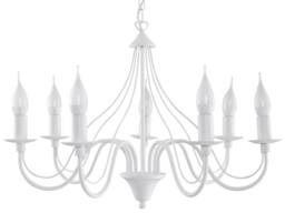 Minerwa 7 Light Multi Arm Chandelier White, E14 - thumbnail 1