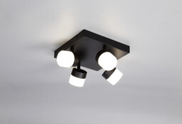 Charlotte 4 Light Ceiling, 4 x 5W LED, 4000K, 1700lm, IP44, Sand Black, 3yrs Warranty - thumbnail 3