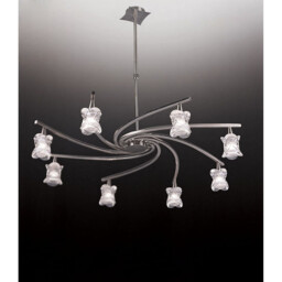 Rosa Del Desierto Telescopic Pendant 8 Light G9, Satin Nickel - thumbnail 2