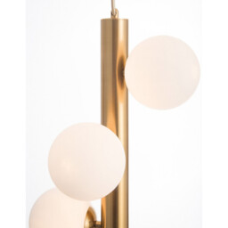 Jaklin 5 Light Globe Pendant Ceiling Light Opal Glass Antique Brass Metal Gold Fabric Wire LED G9 - thumbnail 5