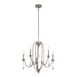 Kichler Karlee 5 Light Chandelier Classic Pewter - thumbnail 1