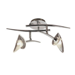Flavia Linear Spot Light 2 Light G9 With Adjustable Heads, Polished Chrome