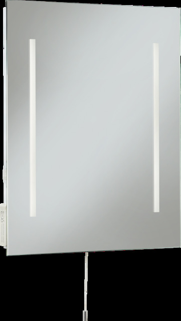 500 x 390mm LED Mirror with Dual Shaver Socket 230V IP44 10W - image 1