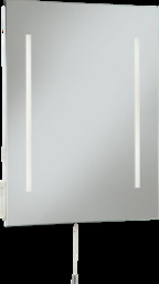 500 x 390mm LED Mirror with Dual Shaver Socket 230V IP44 10W - thumbnail 1