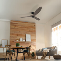 Terenis Ceiling Fan Black Matt - Solid Wood Blades - thumbnail 5
