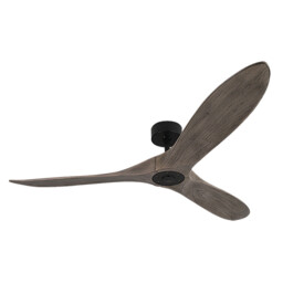 Terenis Ceiling Fan Black Matt - Solid Wood Blades