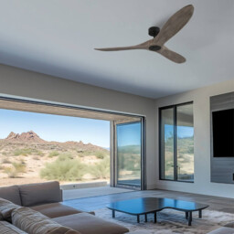 Terenis Ceiling Fan Black Matt - Solid Wood Blades - thumbnail 2