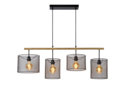 Baskett Vintage Bar Pendant Light - 4xE27 - Black - Special Offer - thumbnail 1