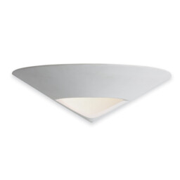 Ceramic 1 Light Indoor Wall Uplighter - 100w Unglazed, Acid Whote Glass, E27
