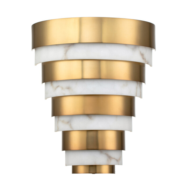 Hinkley Echelon Integrated LED Flush Wall Lamp Heritage Brass, 3000K - image 1