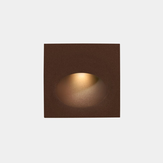 Bat Outdoor LED Recessed Wall Light Square Brown IP65 2.2W 2700K