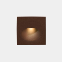 Bat Outdoor LED Recessed Wall Light Square Brown IP65 2.2W 2700K