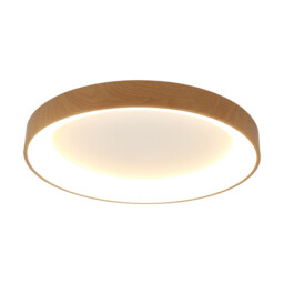 Niseko II Ring Ceiling 65cm 50W LED, 2700K-5000K Tuneable, 3760lm, Remote Control & APP, Wood, 3yrs Warranty - thumbnail 1