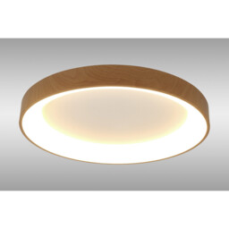 Niseko II Ring Ceiling 65cm 50W LED, 2700K-5000K Tuneable, 3760lm, Remote Control & APP, Wood, 3yrs Warranty - thumbnail 2