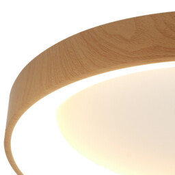 Niseko II Ring Ceiling 65cm 50W LED, 2700K-5000K Tuneable, 3760lm, Remote Control & APP, Wood, 3yrs Warranty - thumbnail 3