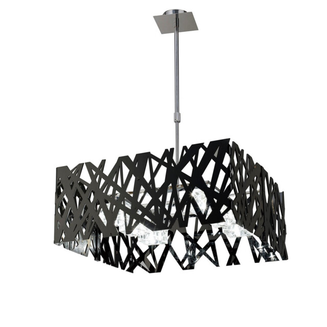 Tokio Square Telescopic 6 Light G9, Gloss Black/Polished Chrome - image 1