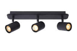 Lennert Modern Ceiling Spotlight Bar Bathroom - LED Dim. - GU10 - 3x5W 3000K - IP44 - Black - thumbnail 1