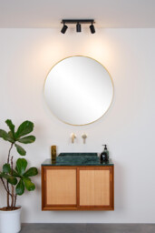 Lennert Modern Ceiling Spotlight Bar Bathroom - LED Dim. - GU10 - 3x5W 3000K - IP44 - Black - thumbnail 5
